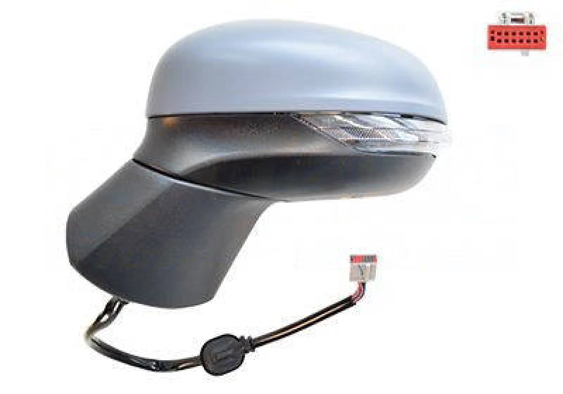 Image of VAN WEZEL 1853807 Wing mirror * HAGUS * Left, Heatable, primed Outside Mirror (50)