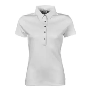 Image of Tee Jays Womens/Ladies Pima Short Sleeve Cotton Polo Shirt (L) (White)