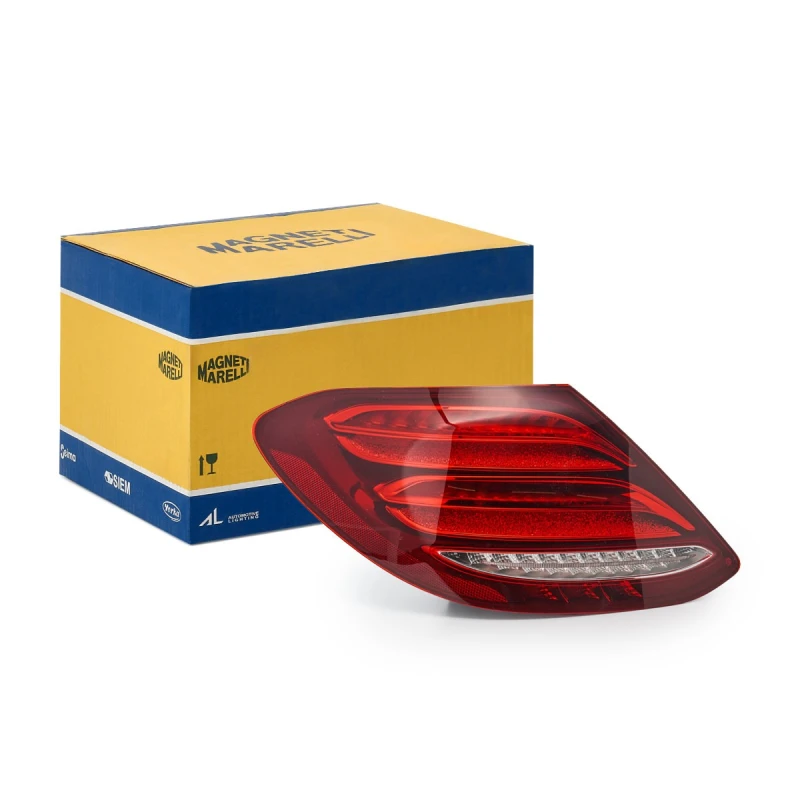 Image of MAGNETI MARELLI 714020800757 Rear light with bulb holder, Left, LED, with bulbs Combination Rearlight (391)