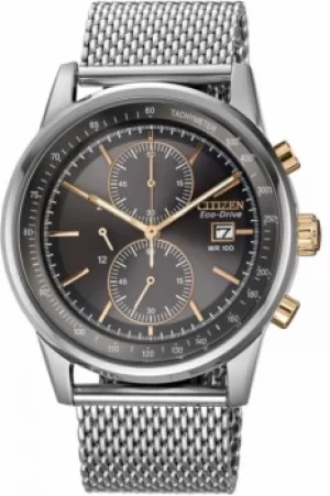 Image of Mens Citizen Mesh Chronograph Watch CA0336-52H