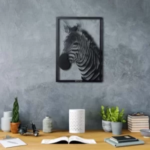 Image of Zebra XL Black Decorative Metal Wall Accessory