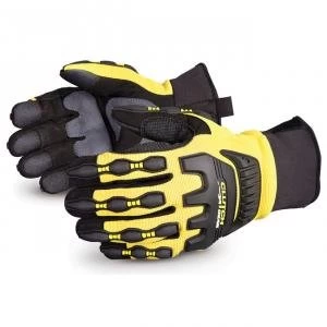 Image of Superior Glove Clutch Gear Impact Protection Mechanics 2XL Yellow Ref