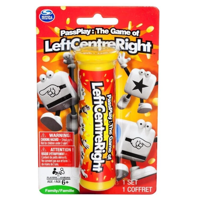 Image of Spinmaster PassPlay: Left Centre Right LCR Dice Game Multi