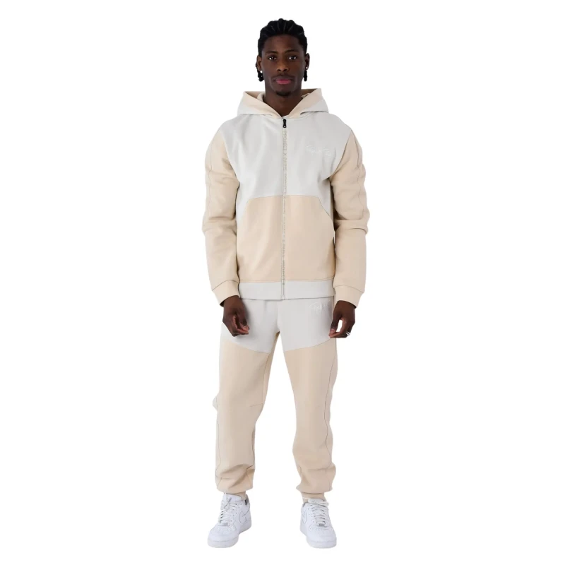 Image of Project X Paris Hoodie zipped embroidered sleeves Project X Paris Beige Male S