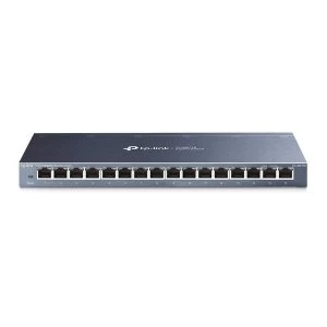 TP-LINK (TL-SG116) 16-Port Gigabit Unmanaged Desktop Switch, Steel Case UK Plug