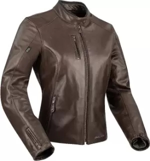Image of Segura Laxey Ladies Motorcycle Leather Jacket, brown, Size 46 for Women, brown, Size 46 for Women