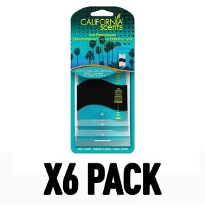 Image of Santa Ana Sea Breaze (Pack Of 6) California Paper Car Scents