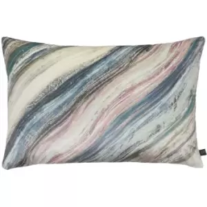 Image of Heartwood Velvet Cushion Cerulean, Cerulean / 40 x 60cm / Polyester Filled