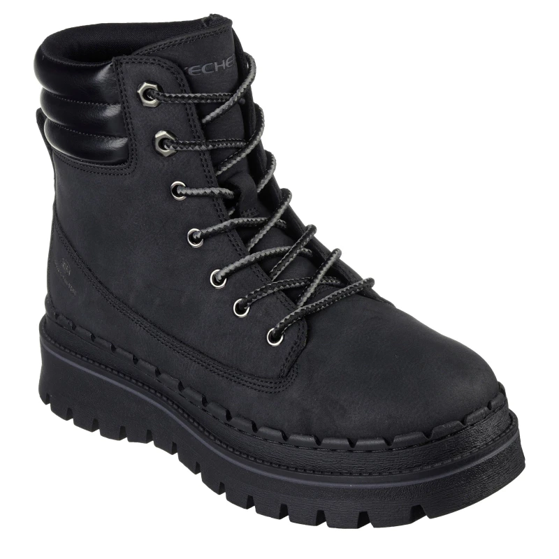 Image of Skechers Womens Jammers Flat Ankle Boots Black female 2 (35)