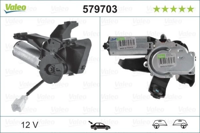 Image of Wiper motor VALEO 579703