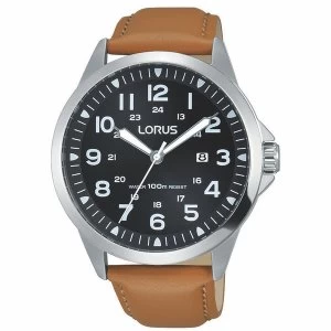 image of Lorus RH933GX9 Mens Sports Leather Strap Watch