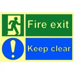 Image of Fire Exit (Man Left) - PHS (300 X 150MM)