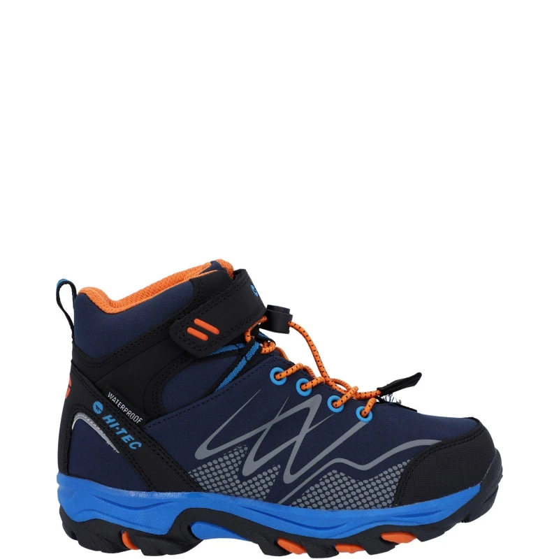 Image of Hi Tec Blackout Waterproof Walking Boots Childrens Navy male UK10 EU29