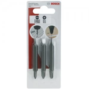 image of Bosch 3 Piece Double Ended Screwdriver Bit Set