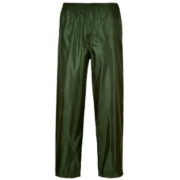 image of Portwest S441OGRXXXL - sz 3XL Classic Adult Rain Trousers - Olive Green