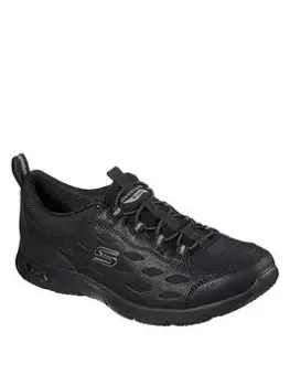 Image of Skechers Arch Fit Refine Trainers, Black, Size 6, Women