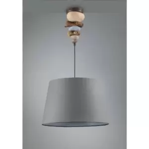 image of Onli Vera Cylindrical Pendant Ceiling Light, Grey