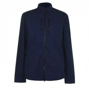 image of Firetrap Zip Shacket Overshirt Mens - Navy