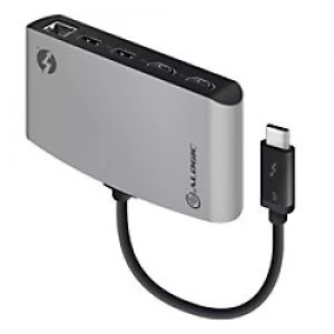 image of Alogic ThunderBolt 3 Dual DisplayPort PORTABLE Docking Station with 4K Black