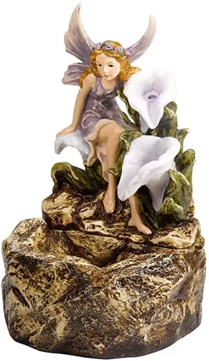 Image of Smart Solar Liliana Cascade Garden Fairy Fountain