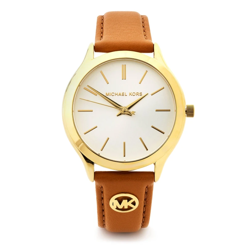 Image of Michael Kors MK7465 Womens Slim Runway (38mm) Silver Dial Watch