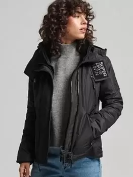 Image of Superdry Sustainable Mountain Windcheater - Black, Size 14, Women