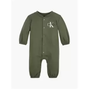 image of Calvin Klein Jeans Monogram Ls Bodysuit - Green