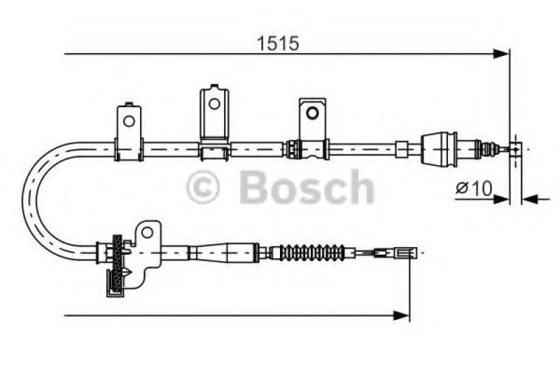 Image of Handbrake cable Bosch 1 987 482 097