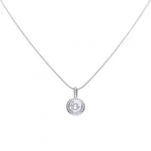 image of Diamonfire Silver White Zirconia Round Pendant P4618