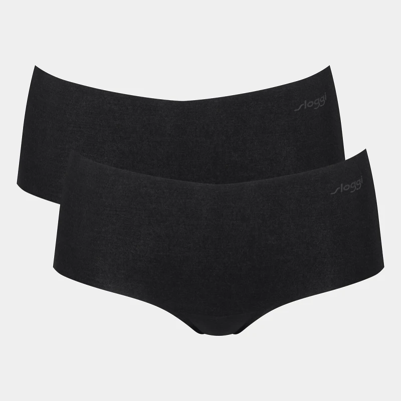 Image of Sloggi Pack of 2 Zero Modal Shorts Black Modal L