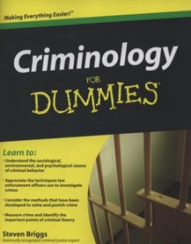 Image of Criminology for Dummies by Steven Briggs Paperback