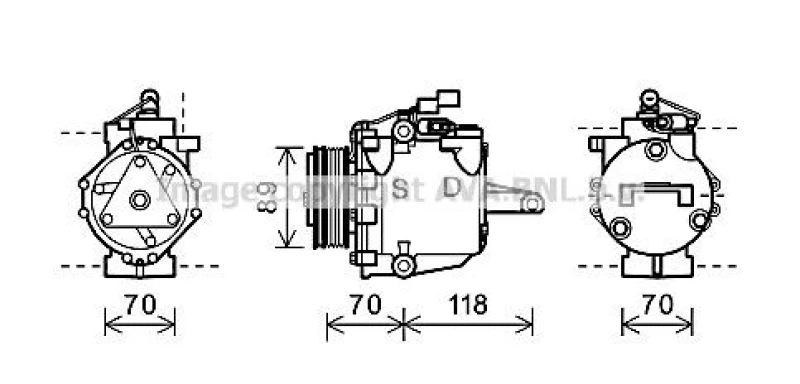 Image of Air conditioning compressor PRASCO MTAK224