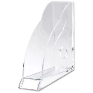 Image of Rexel Nimbus Magazine Rack Clear - Single