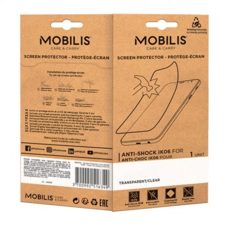 Image of Mobilis Mobilis 036310 mobile phone screen/back protector Clear screen protector 036310
