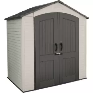 image of Lifetime - 7x4.5 Heavy Duty Plastic Shed - Desert Sand / Cream