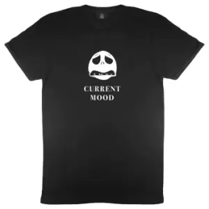 Image of Nightmare Before Christmas Womens/Ladies Current Mood Jack Skellington Boyfriend T-Shirt (M) (Black)