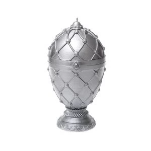 Image of Silver Faberge Egg Large Candle