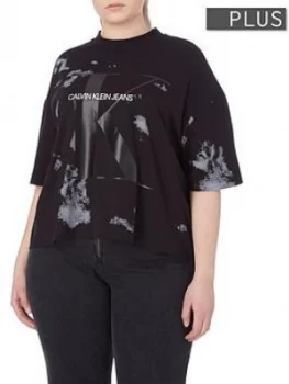 Calvin Klein Jeans Plus Size Cloud Washed T-Shirt - Black