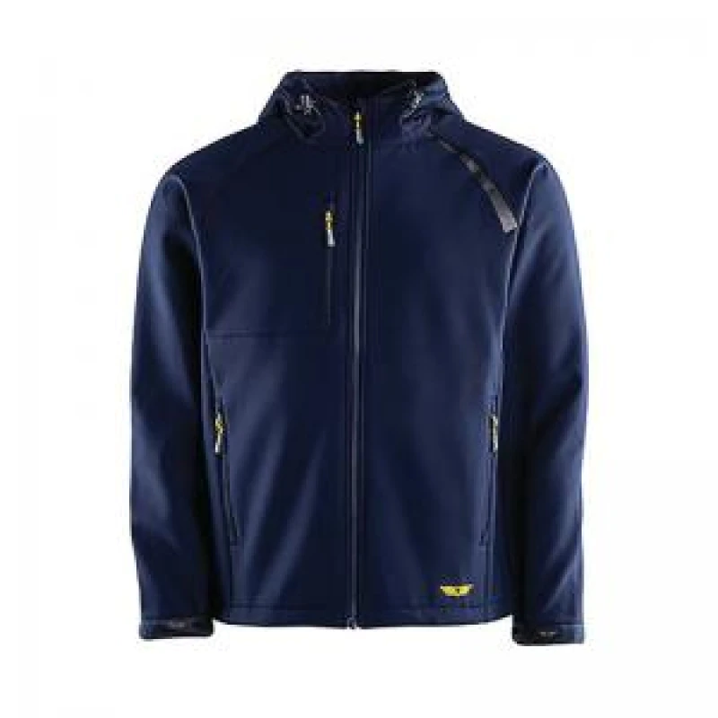 Image of Trojan Trojan Mens Navy Hooded Softshell Jacket S 18L2803