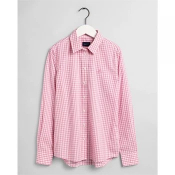 Image of Gant Gant Gingham Broadcloth Shirt - 663 SEA Pink