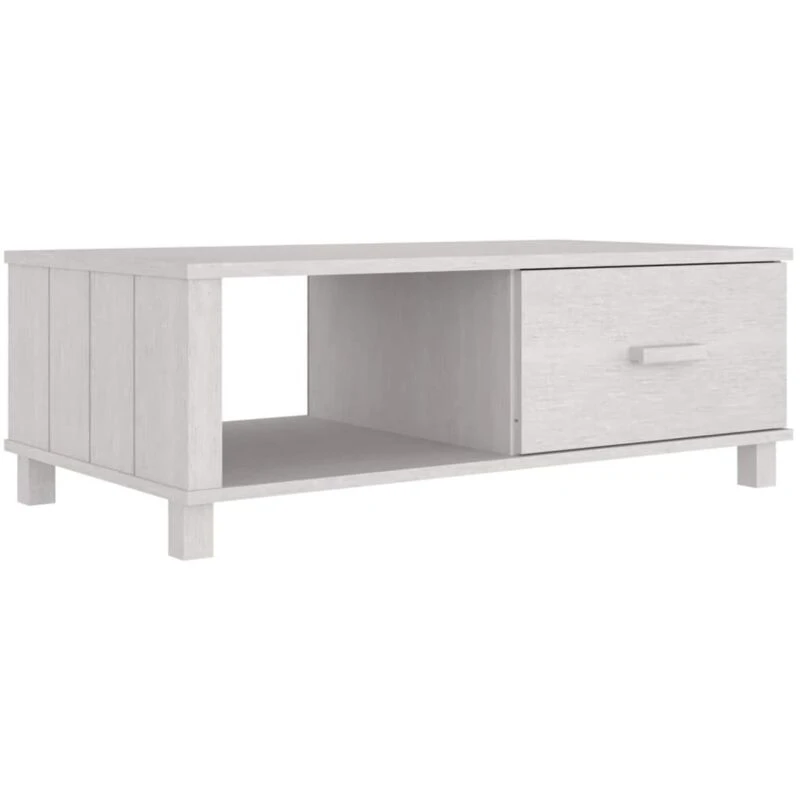 Image of VIDAXL Coffee Table hamar White 100x55x35cm Solid Wood Pine Vidaxl 8720286817995