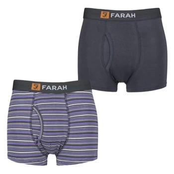 image of Farah 2 Pack Striped Bamboo Keyhole Trunks Mens - Purple