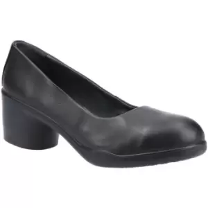 AS607 Brigitte Ladies Safety Court Shoe Black - 7 - Amblers Safety