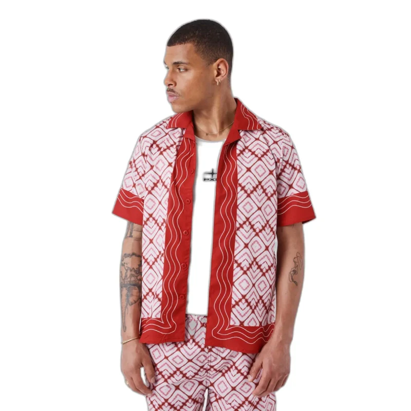 Image of Project X Paris Geometric flowy shirt Project X Paris Rouge Male S
