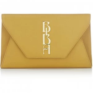 Image of Biba Envelope Leather Clutch - Yellow