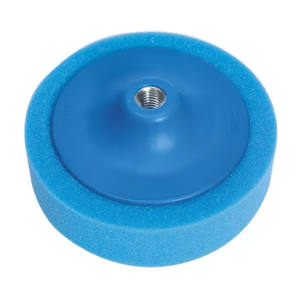 Image of Sealey PTC/CH/5/8-B Buff & Polishing Foam Head Ø150 x 50mm 5/8UNC Blue/Medium