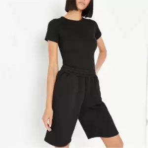 image of Missguided Fitted Crew Neck T Shirt - Black