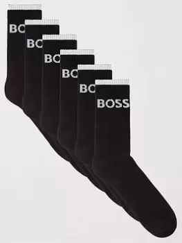 Image of Boss Bodywear 6 Pack Qs Stripe Cc Socks - Black