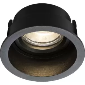 image of Knightsbridge - Dipa Single Fixed Round Anti-Glare Downlight Black - DIA1FRB