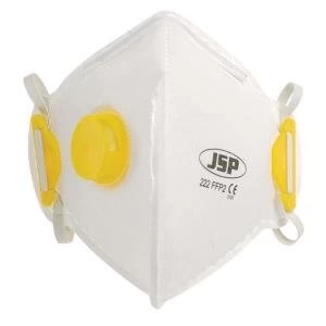 image of JSP FFP2 Fold Flat Disposable Vertical Valved Face Mask Pack of 1